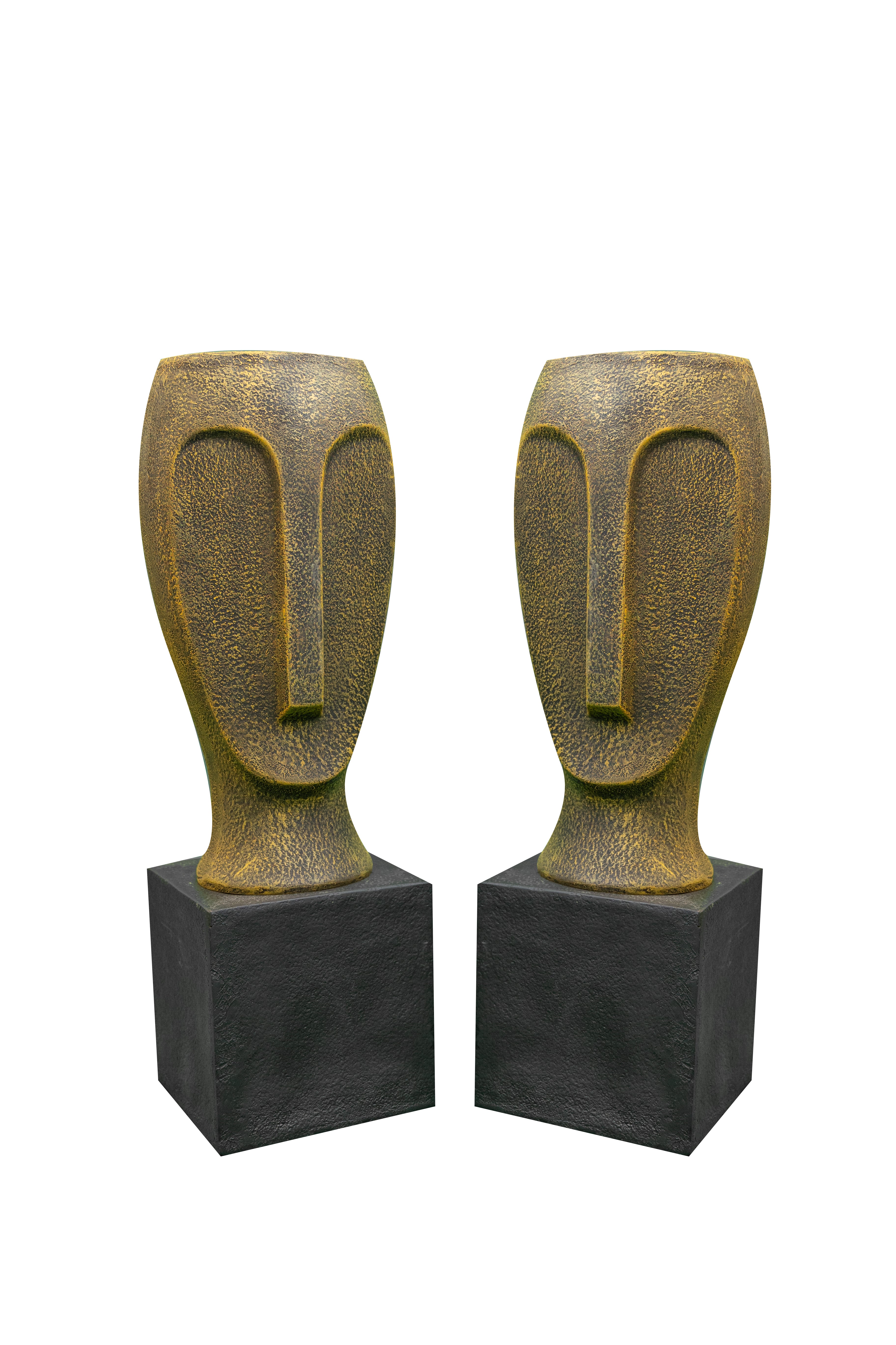 Abstract Tribal Face Sculptures Combo