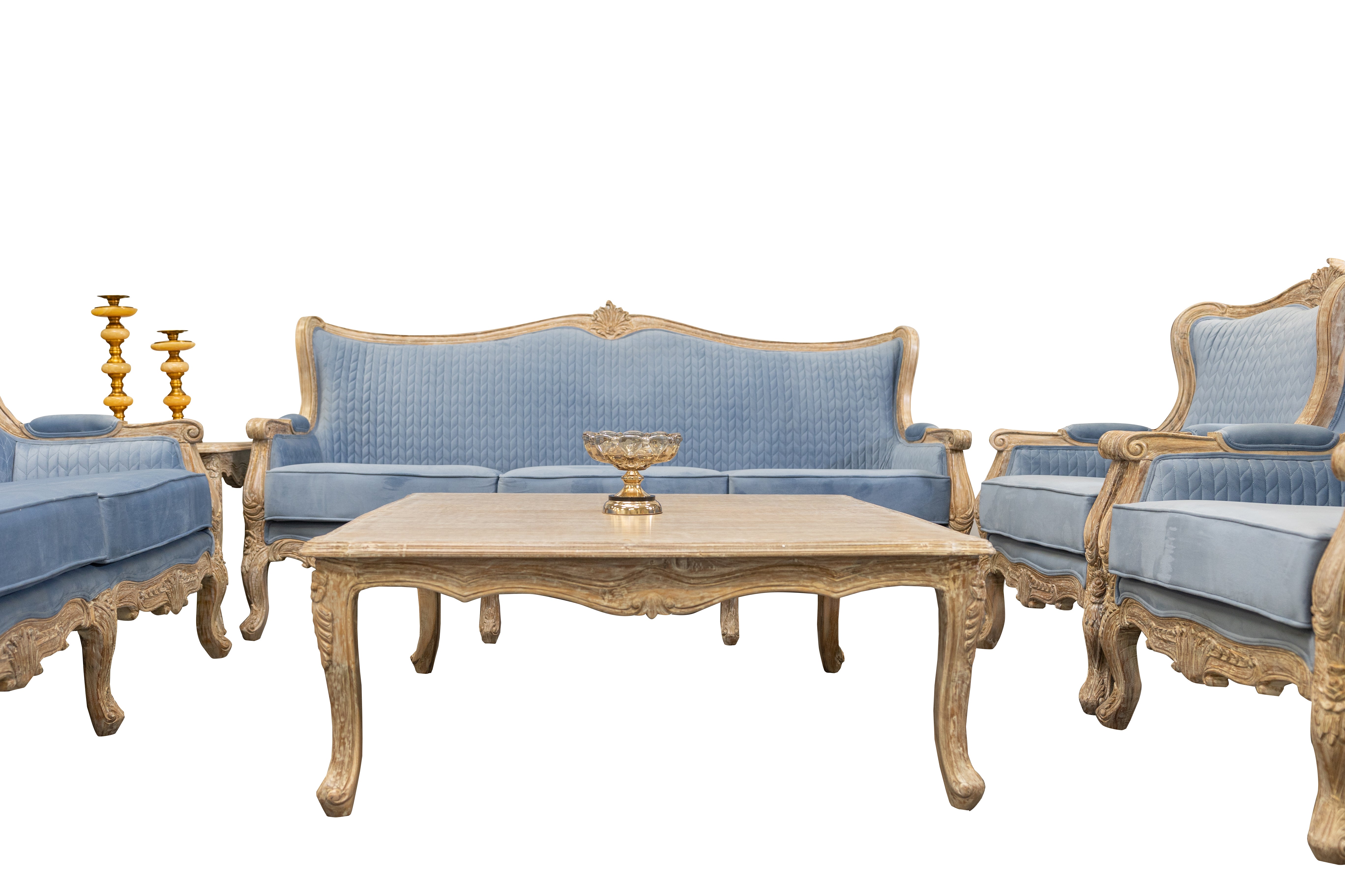 Heritage Velvet Sofa Set (3+2+1+1)