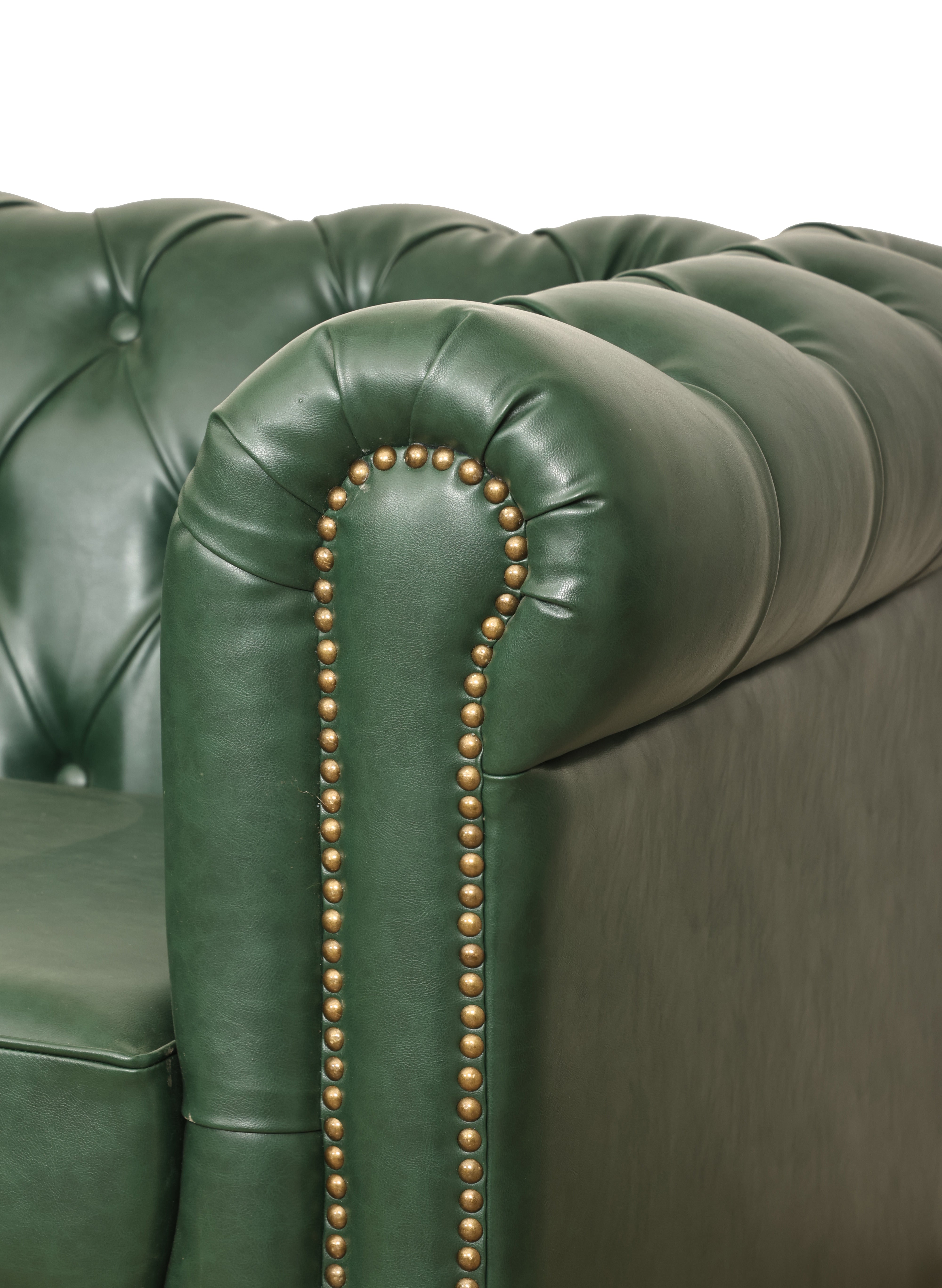 Chesterfield Green Leather Sofa Set (3+2+1+1)