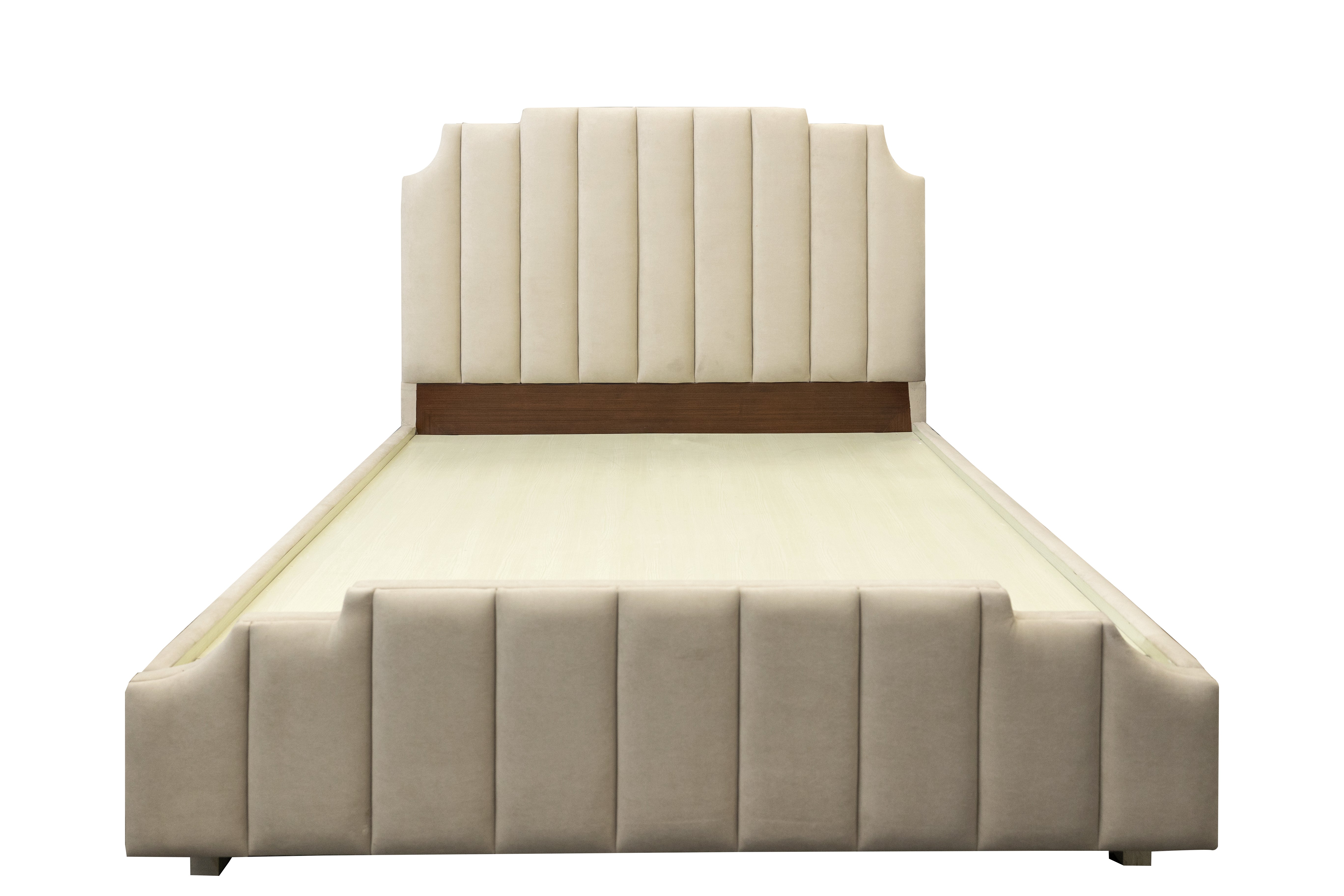 Modern Vertical Channel Upholstered Bed