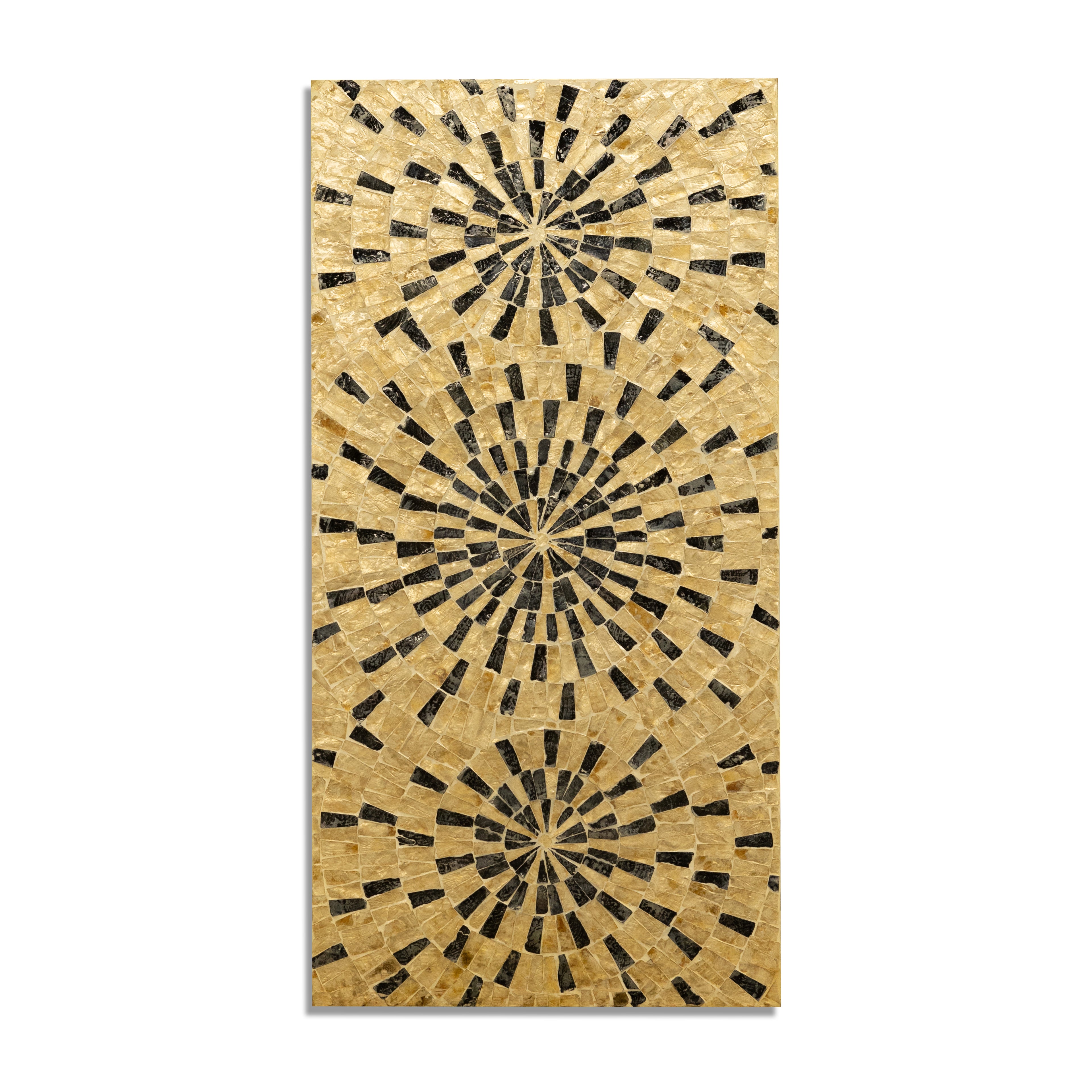 Golden Sunburst Mosaic Panel