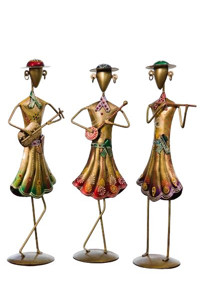 Colorful Metal Musician Figurines