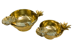 Brass Lotus Leaf Bowls