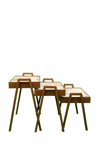 Set of Nesting Side Tables with Handles