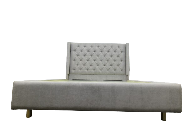 Tufted Wingback Upholstered Bed Frame