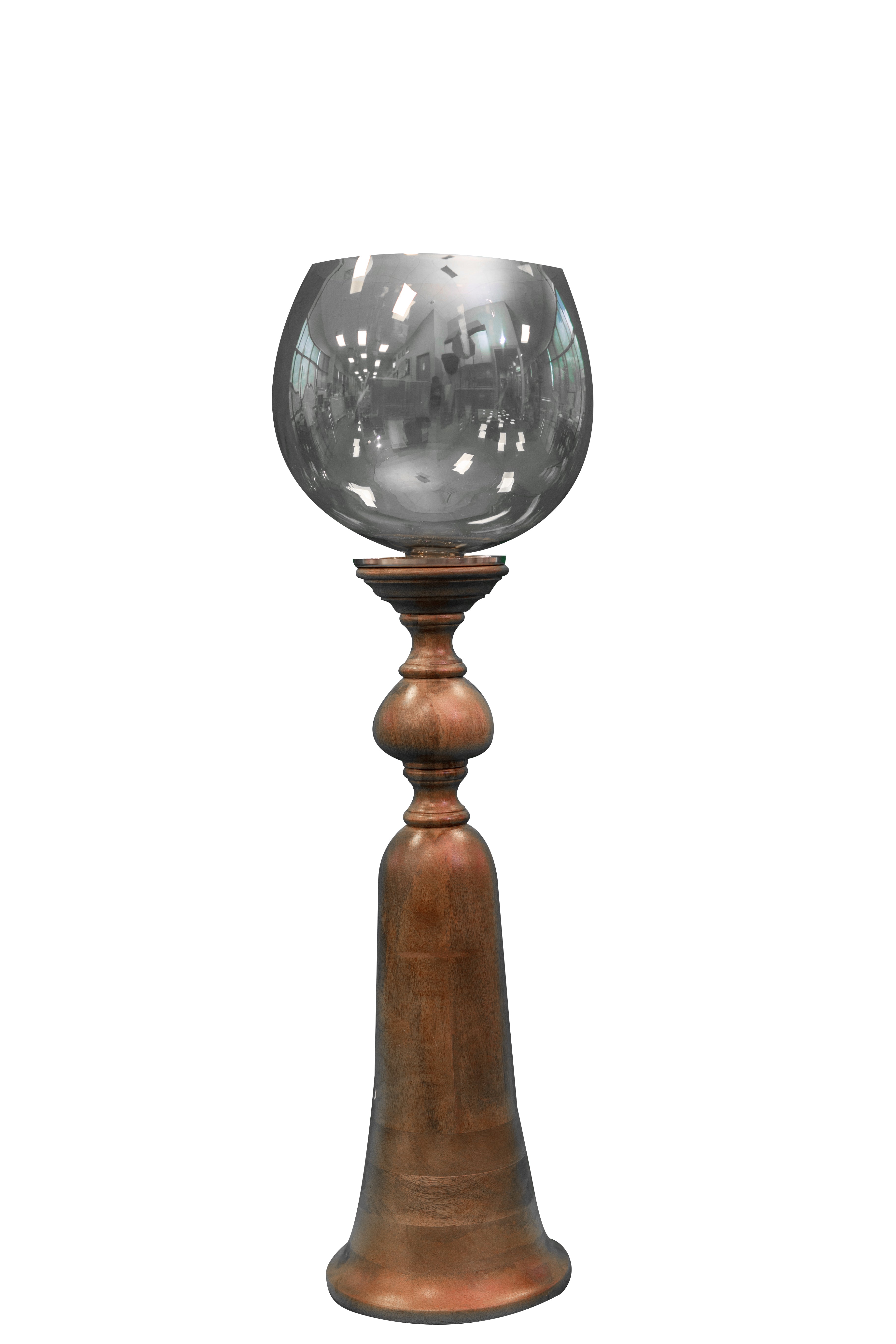 Vintage Glass Globe Candle Holder