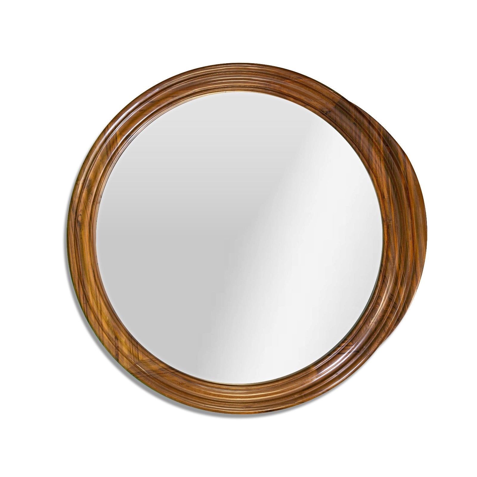 Rustic Elegance Round Wall Mirror